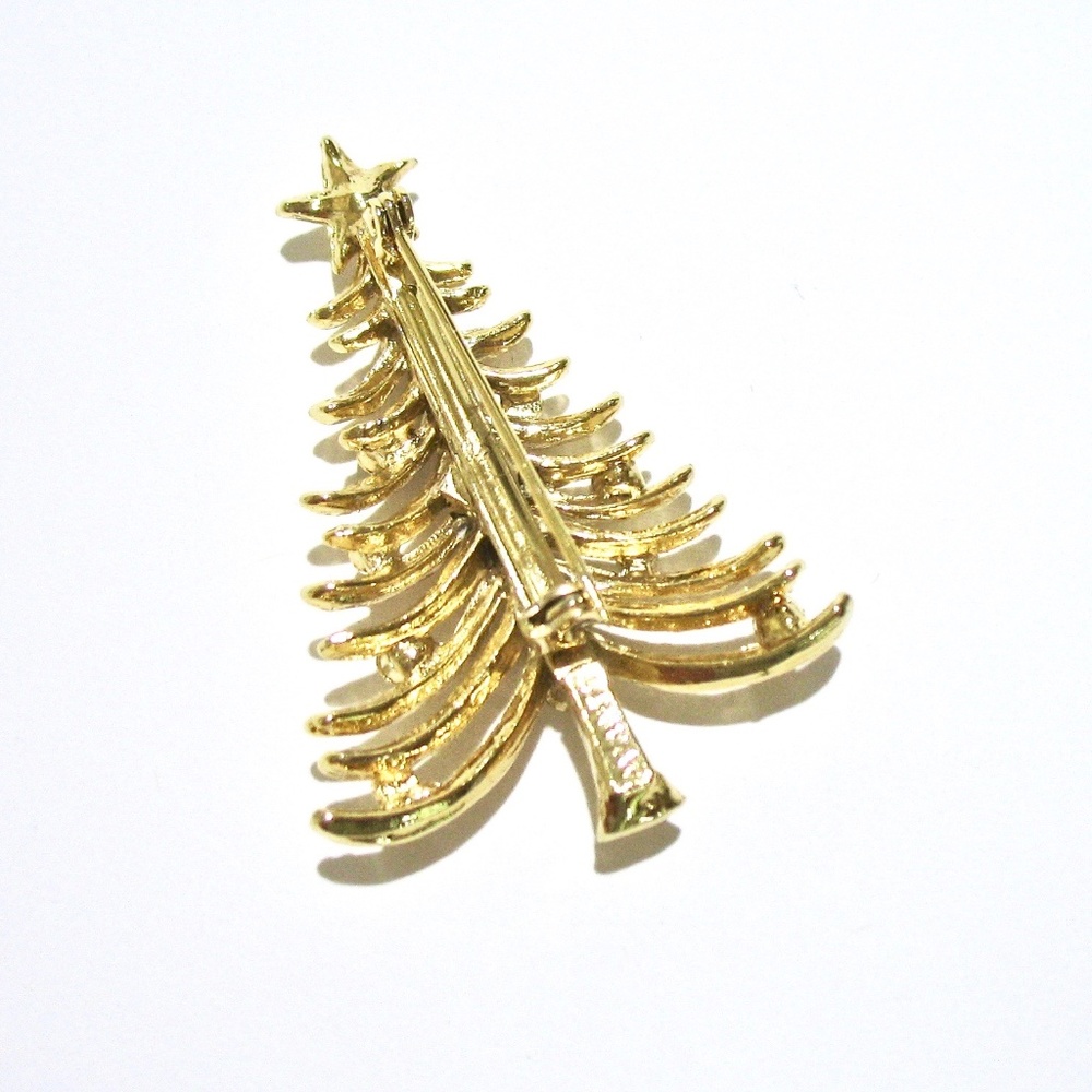 AVANTI Rhinestone Christmas Tree Pin, Signed - Picture 6 of 6